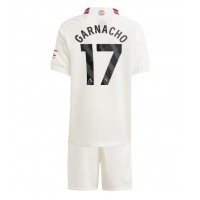 Manchester United Alejandro Garnacho #17 Tredje Tröja Barn 2023-24 Kortärmad (+ Korta byxor)